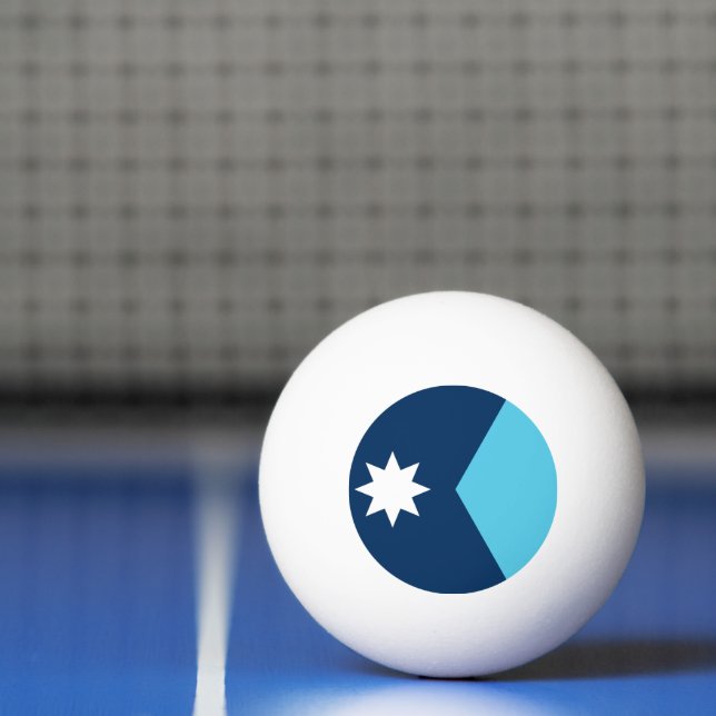 Balle De Ping Pong Patriotic ping pong ball with Flag of Minnesota (Filet)