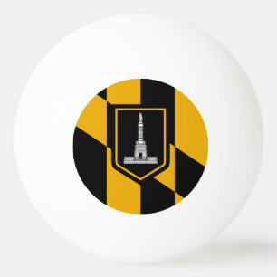 Balle De Ping Pong Patriotique de ping-pong avec Drapeau de Baltimore