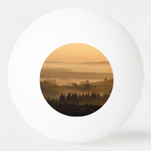 Balle De Ping Pong Paysage de coucher du soleil