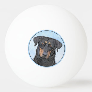 Balle De Ping Pong Peinture de Beauceron - Cute Original Chien Art