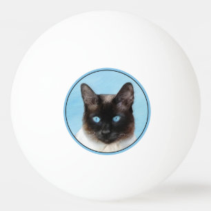 Balle De Ping Pong Peinture de chats de Siamese - Cute Original Cat A
