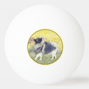 Balle De Ping Pong Peinture en teint de Keeshond - jolie art original