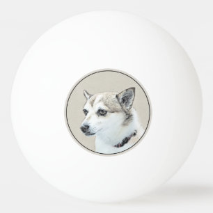 Balle De Ping Pong Peinture norvégienne Lundehund - Art original chie