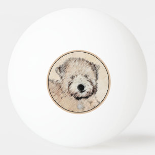 Balle De Ping Pong Peinture originale de Terrier Irlandais à poil dou
