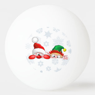 Balle De Ping Pong Père Noël et Elf Cute et drôle Caractères Pékin
