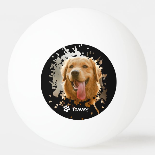 Balle De Ping Pong Personalized Custom Photo with Name   (Devant)
