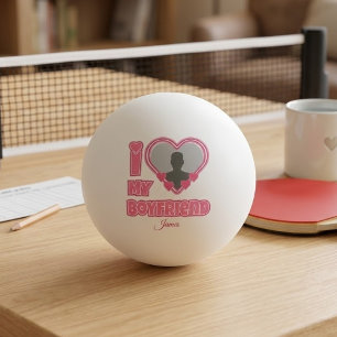 Balle De Ping Pong Personnalisé J'aime mon petit ami – Ajouter une ph