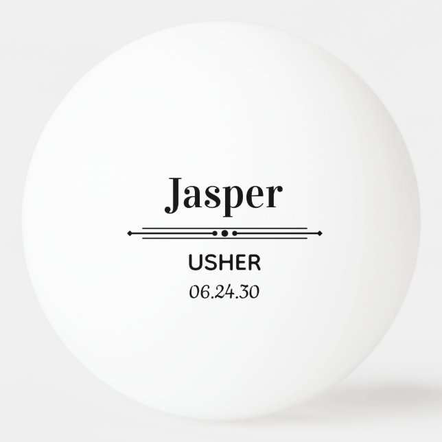 Balle De Ping Pong Personnalisé Usher (Devant)