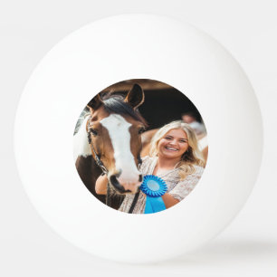 Balle De Ping Pong Personnaliser la photo du cheval de concours de bé