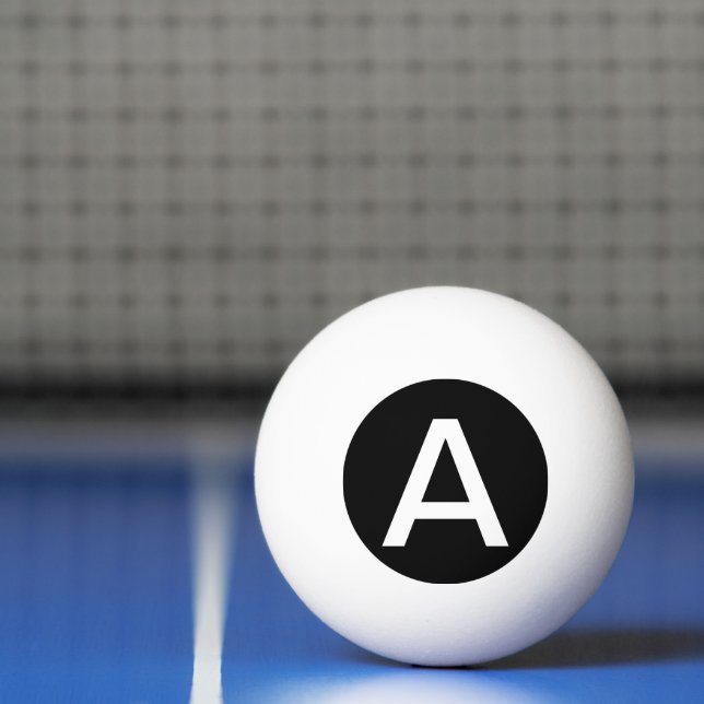 Balle De Ping Pong Personnaliser simple Noir couleur solide (Filet)