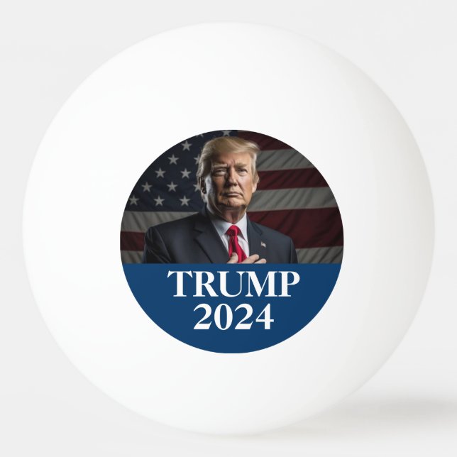 Balle De Ping Pong Photo Donald Trump - Trump 2024 Garder l'Amérique  (Devant)