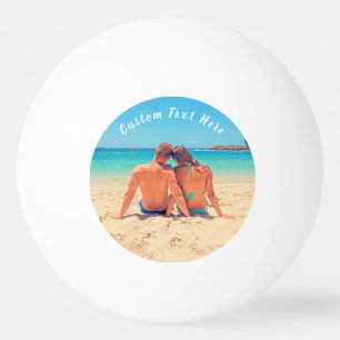 Balle De Ping Pong Photo et texte personnalisés - Votre propre design