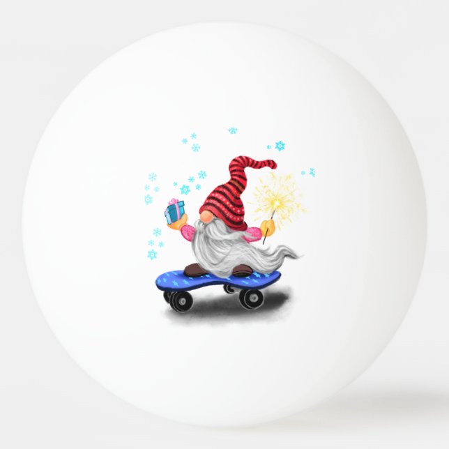 Balle De Ping Pong Ping de Noël Pong Pall Pnome avec cadeaux (Devant)