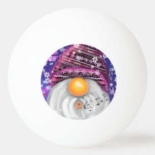 Balle De Ping Pong Ping Pong Ball Gnome De Noël En Casquette Violet