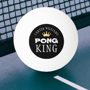 Balle De Ping Pong PING PONG KING Gold Crown Personnalisé Noir