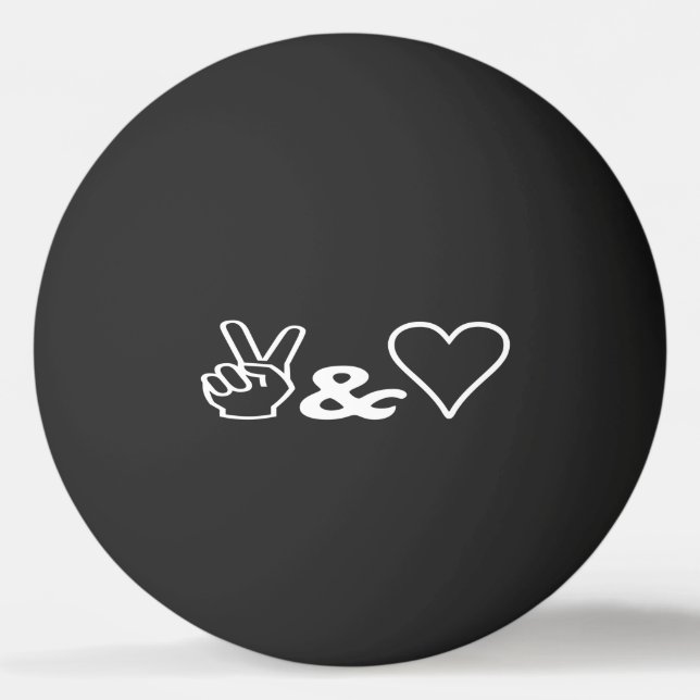 Balle De Ping Pong Ping-pong Peace & Love (Devant)