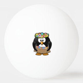 Balle De Ping Pong Pingouin de danse polynésienne de bande dessinée