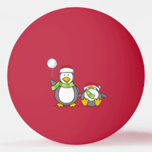 Balle De Ping Pong Pingouins de Noël