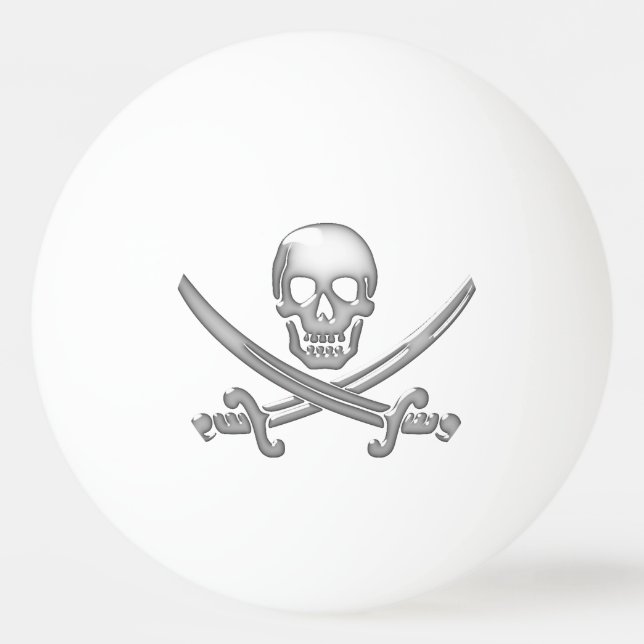 Balle De Ping Pong Pirate Skull & Shones d'épée (TLAPD) (Dos)
