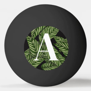 Balle De Ping Pong Plante de feuille tropicale moderne Imprimer Monog