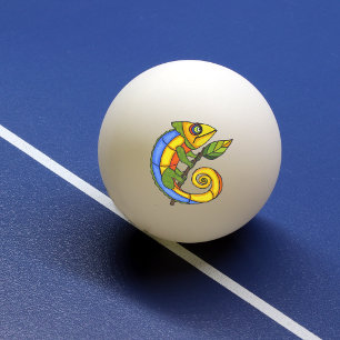 Balle De Ping Pong Points colorés de branche de lézard d'amusement
