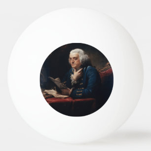 Balle De Ping Pong Portrait de pouce, Benjamin Franklin Père fondateu
