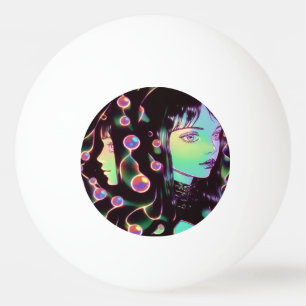 Balle De Ping Pong Psychedélique Anime Girl
