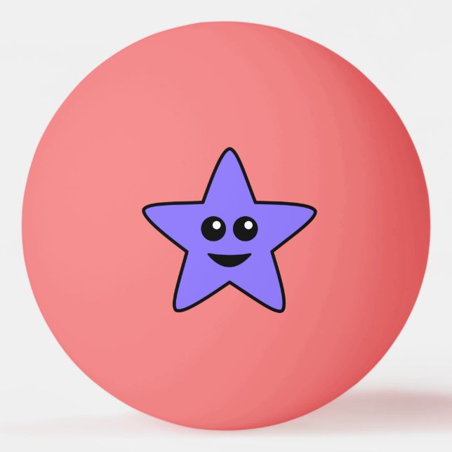 Balle De Ping Pong Purple Happy Star Ping Pong Ball (Devant)