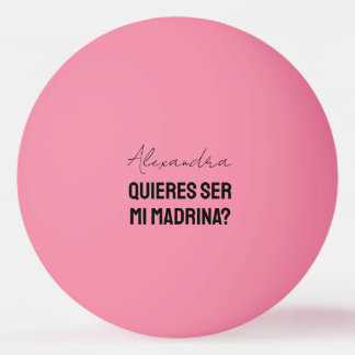 Balle De Ping Pong Quieres Ser Mi Madrina Godparent Proposal Player