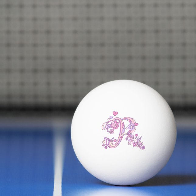 Balle De Ping Pong R monogramme filles nom Rachel signification (Filet)