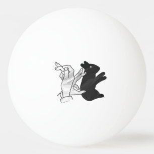 Balle De Ping Pong Rabbit Silhouette main