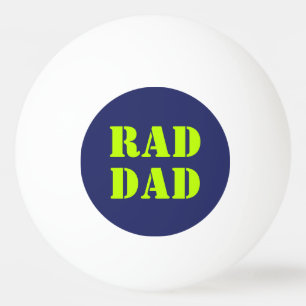 Balle De Ping Pong Rad Papa néon vert marine bleu typographie moderne