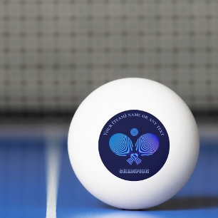 Balle De Ping Pong Raquettes de ping-pong rétro en bleu foncé