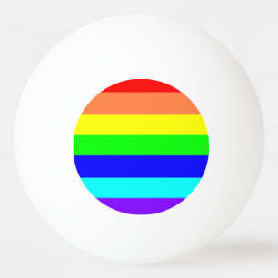 Balle De Ping Pong Rayures d'arc-en-ciel