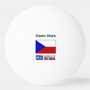 Balle De Ping Pong République tchèque et drapeau tchèque personnalisé
