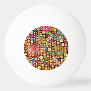 Balle De Ping Pong Rétros taches colorées + votre idée