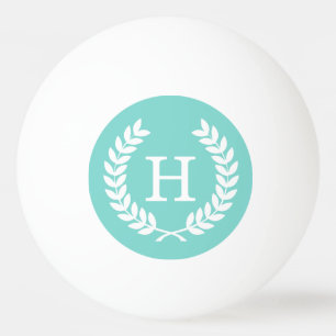 Balle De Ping Pong Robin Oeuf What Blé Laurel Wreath Initial Monogram