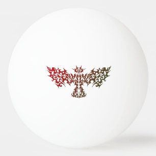 Balle De Ping Pong Rouge tribal de tatouage d'oiseau de dragon