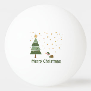 Balle De Ping Pong Scène de Noël d'escargot d'Elf