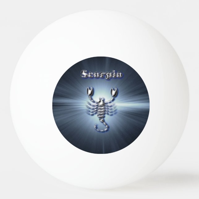 Balle De Ping Pong Scorpion de chrome (Dos)