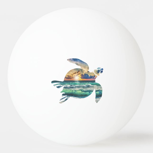 Balle De Ping Pong Sea Turtle Sunset Beach Golf Balls Golf Ball Marke (Devant)