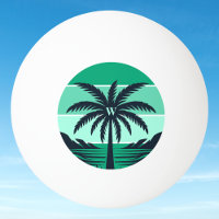 Silhouette de palmier Monogramme vert rayé noir