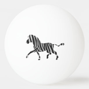 Balle De Ping Pong Silhouette noir et gris clair Zebra