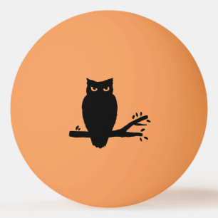 Balle De Ping Pong Silhouettes éffrayantes de hibou