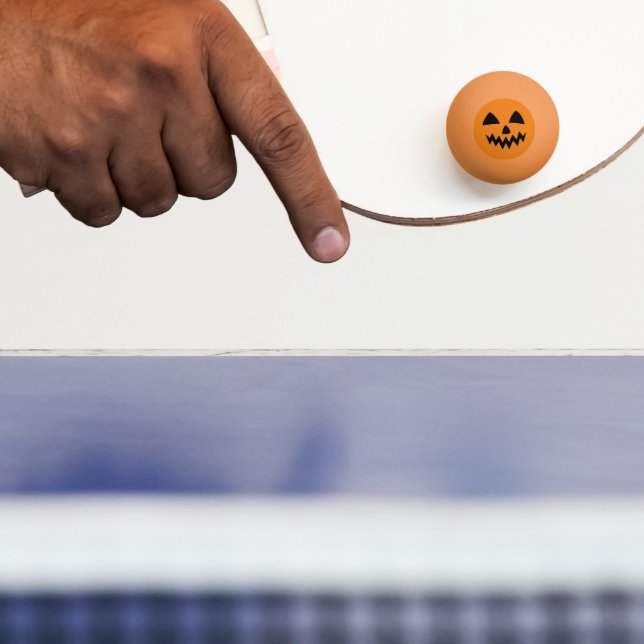 Balle De Ping Pong Simple Citrouille d'Halloween face fantôme flippan (Paddle)