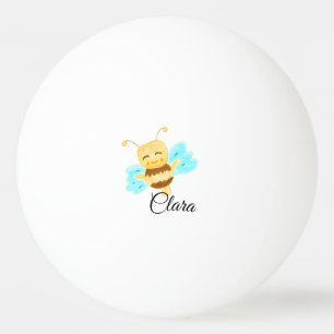 Balle De Ping Pong Simple yellow honey bee watercolor add name custom