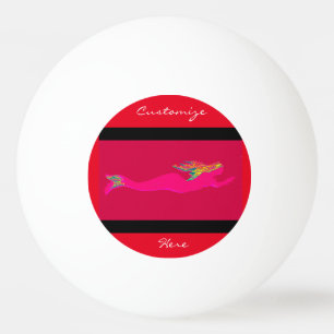 Balle De Ping Pong sirènes roses nageant