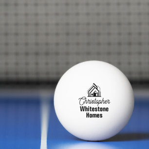 Balle De Ping Pong Société immobilière élégante Realtor personnalisé