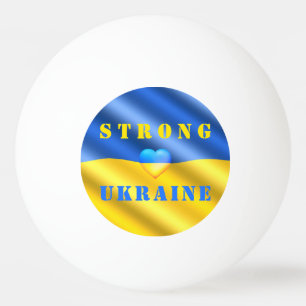 Balle De Ping Pong Soutien à l'Ukraine - Fort - Drapeau - Liberté - P