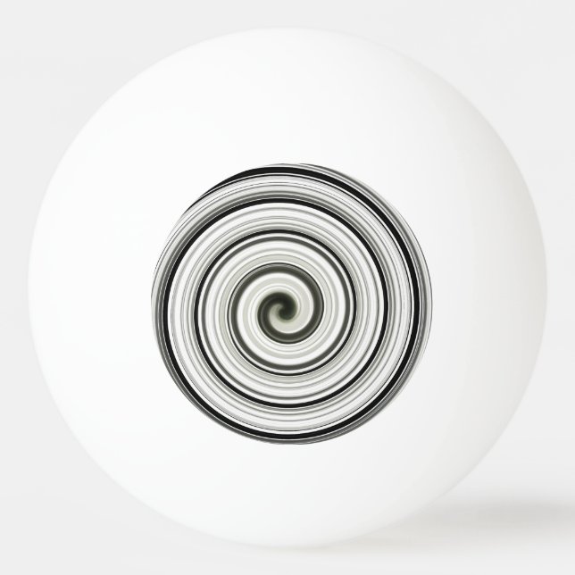 Balle De Ping Pong spirale noire et blanche (Devant)